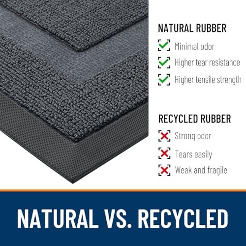 OLANLY Front Door Mat Outside 35x23, All-Season Heavy-Duty Rubber Doormat - Image 3