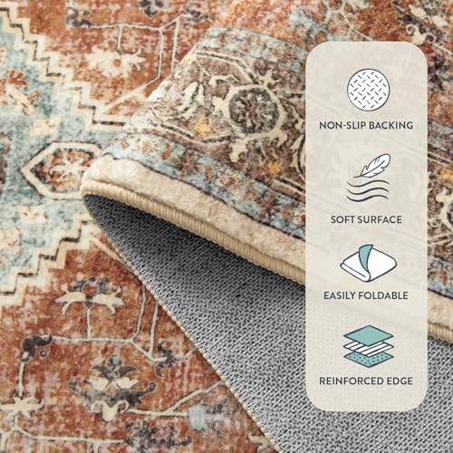 Lahome Oriental Hallway Runner Rug, 2.5x8 Washable Kitchen Runner Non Slip - Image 7