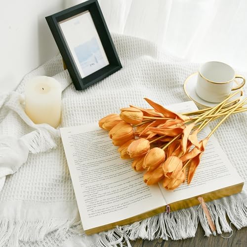 Mandy's 12pcs Artificial Gold Tulips - Image 3