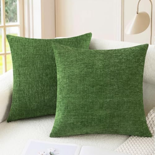 CaliTime Decorative Couch Throw Pillow Covers 18 X 18 Inches Forest Green by CaliTime