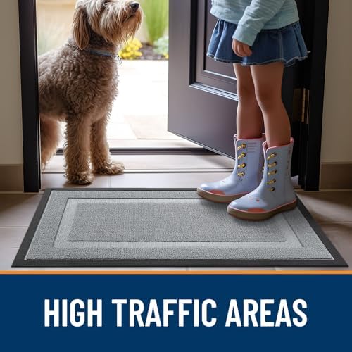 OLANLY Front Door Mat Outside 47x17, All-Season Heavy-Duty Rubber Doormat - Image 6