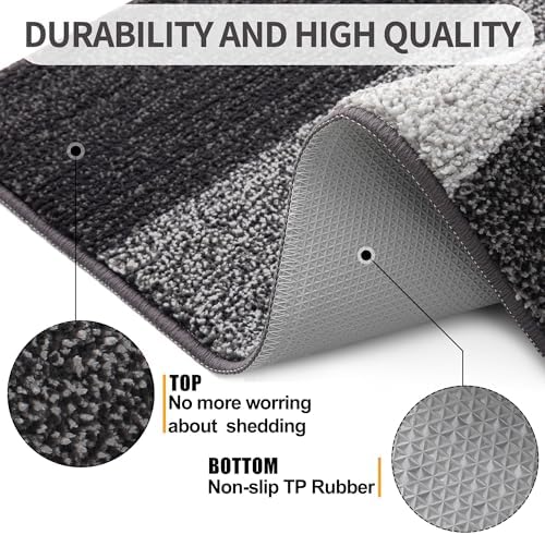 Kitinjoy Indoor Outdoor Door Mat, 45x27 Non-Slip Dirt Trapper Doormats - Image 3