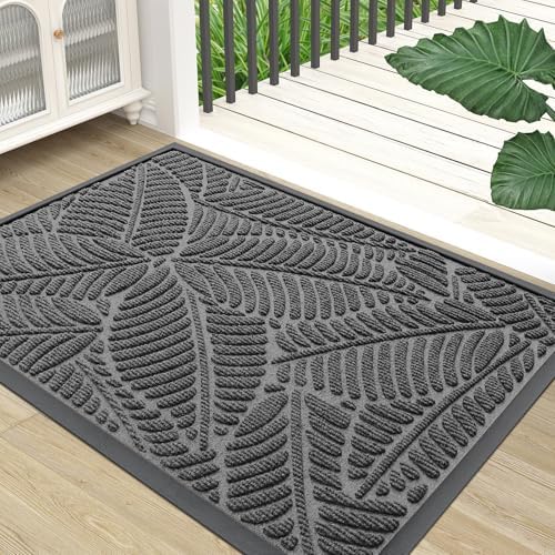Colorxy Waterproof Front Doormat, Sturdy Natural Rubber Door Mat, 29.5x17 by Colorxy