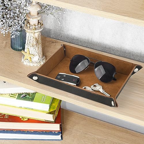 Closet Valet Tray - Elegant Organization for Jewelry, Wallets, Watches, Keys, Coins, Phones, and Glasses. Perfect for Nightstand, Entryway Table, or Desk. - Image 6