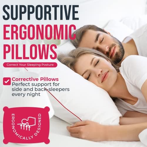 Empyrean Bedding Bed Pillows for Sleeping - Premium Pillows Standard Size Set of 2 - Perfect for Stomach, Side and Back Sleepers - 20 x 26 inches,White - Image 4