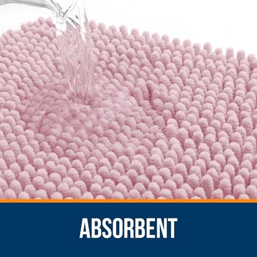 OLANLY Bathroom Rugs 30x20, Extra Soft Absorbent Chenille Bath Rugs - Image 4