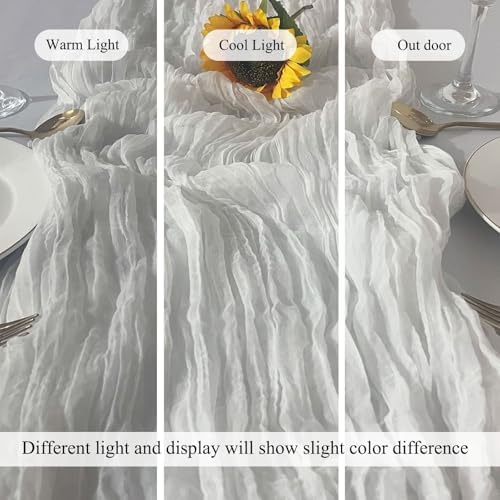 12Pack White Cheesecloth Table Runner 20x120inch Gauze Table Runners - Image 6