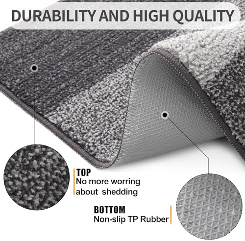 Kitinjoy Indoor Outdoor Door Mat, 30x27 Non-Slip Dirt Trapper Doormats - Image 3