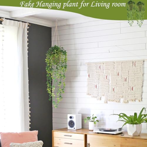 Nisoger Artificial Hanging Plants with Basket for Indoor Outdoor Decor - Image 7