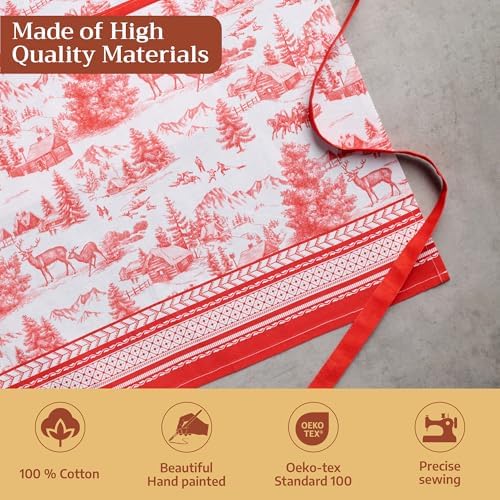 Maison d' Hermine Aprons for women with Pocket 100% Cotton (27.50"x31.50") - Image 3