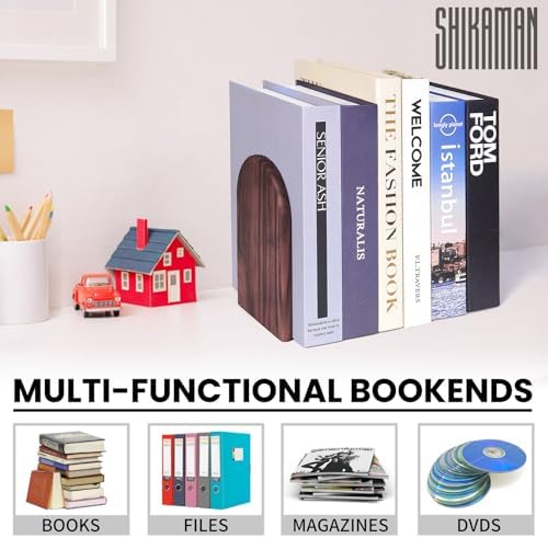 Book Ends,Bookends Wood Book Ends Universal Economy Bookend (1, Large) - Image 6