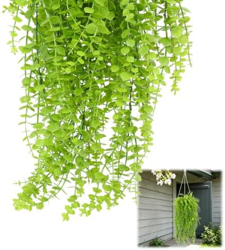 SJL Artificial Hanging Greenery Fake Eucalyptus Ivy Faux Trailing Plant - Image 4