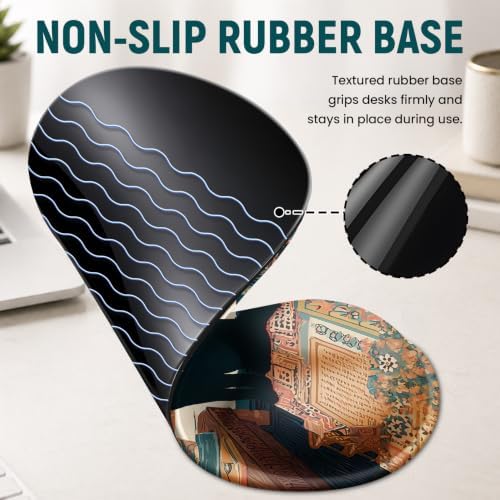 Ergonomic Mouse Pad with Wrist Rest, Gel Wrist Support, Cozy Cat - Image 5