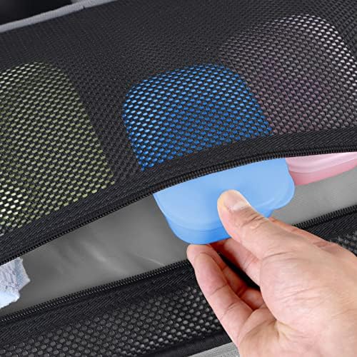 Quatish Soap Holder, Travel Soap Container with Lid, Portable Bar Soap Case, Leakproof Soap Box with Perforations, Soap Dishes for Traveling, Camping, Gym, 3 Pack(Black,White,Navy) - Image 5