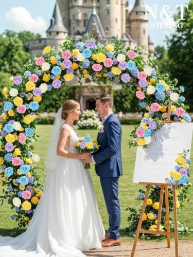 N&T NIETING Artificial Roses Flowers with Stems Fake Foam Flowers for DIY Wedding Bridal Bouquets Centerpieces Shower Home Arrangement Flowers Party Tables Decorations,25Pcs - Image 3