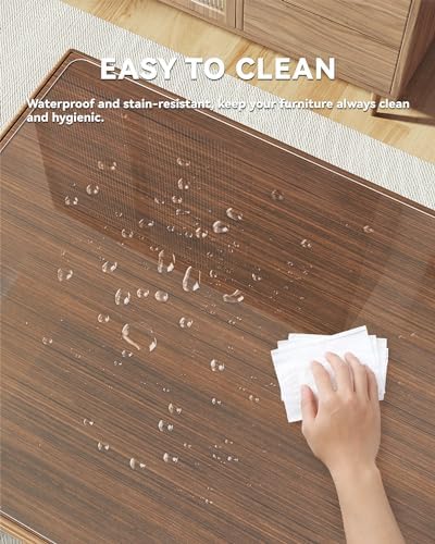 Oterri Clear Writing Desk Pad, 36’’x20” Heat Resistant Waterproof PVC Round Edge Durable Desk Protect Mat, Anti-Static Writing Mat Table Protector - Image 6