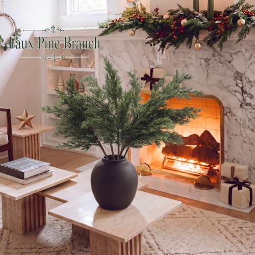 Wavwavw 6 Pcs 25.5 Inch Artificial Christmas Cedar Pine Needles Branches - Image 5