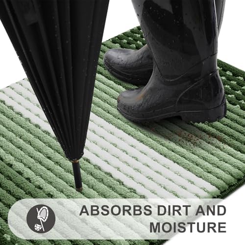 Kitinjoy Indoor Outdoor Door Mat, 48x30 Non-Slip Dirt Trapper Doormats - Image 2
