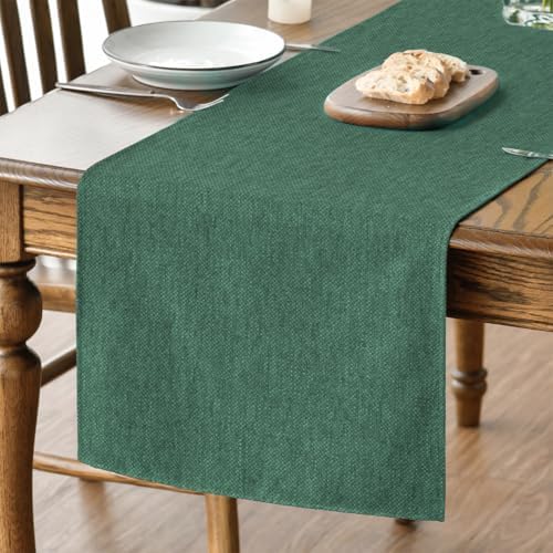 Artoid Mode Forest Green Table Runner, Seasonal Christmas Spring Washable Kitchen Dining Table Decoration for Home Party Decor 13x60 Inch by ArtoidMode