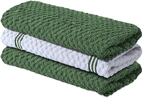 Infinitee Xclusives Kitchen Towels - 3 Pack - Cotton Dish Towel |15" x 25"| by InfiniteeXclusives