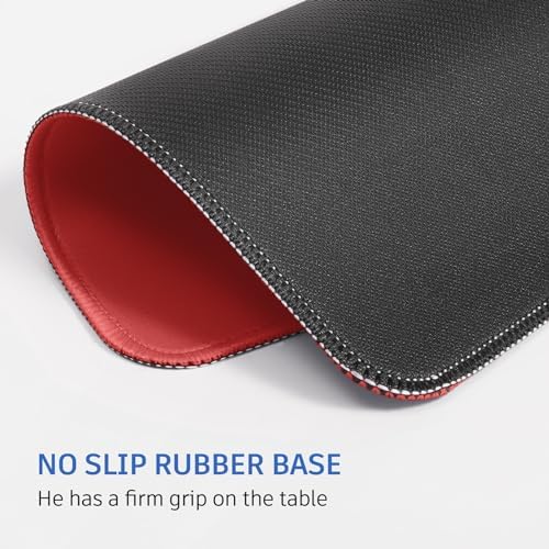 red Mouse Pad, Nice and Cute Mouse Pad, Splash-Proof Textured 10.2 x 8.2Inch, Stitched Edge Non-Slip Waterproof Rubber Mouse Pad - Image 5