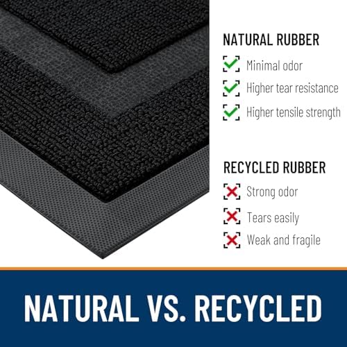 OLANLY Front Door Mat Outside 47x17, All-Season Heavy-Duty Rubber Doormat - Image 3