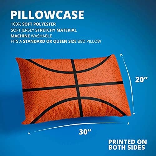 ChalkTalkSPORTS Basketball Pillowcase - Basketball Texture - Image 4