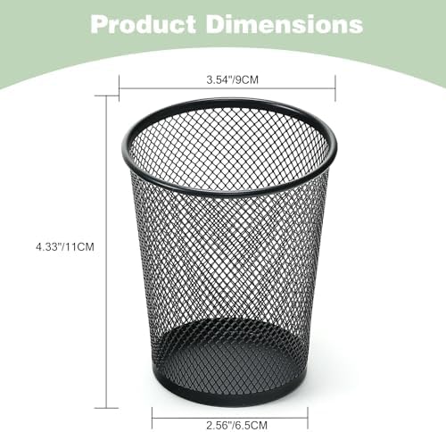 12 Packs Pen Holders, Mesh Pen Cup, Metal Pencil Holders for Desk - Image 2
