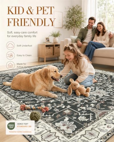 OLANLY 3x4 Washable Accent Rug, Soft Non Slip Carpet for Entryway Bedside - Image 5