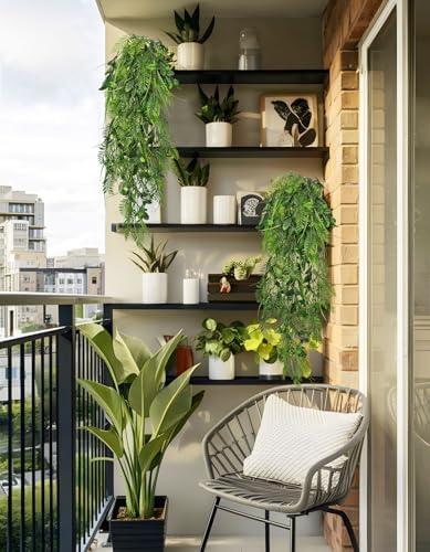 Hollyone 2pcs Artificial Hanging Plant 36" Faux Ferns Artificial Plastic Greenery Ivy Leaves Fake Vines for Wall Farmhouse Living Room Kitchen Shelf Garden Home Patio Indoor Outdoor Decor - Image 6