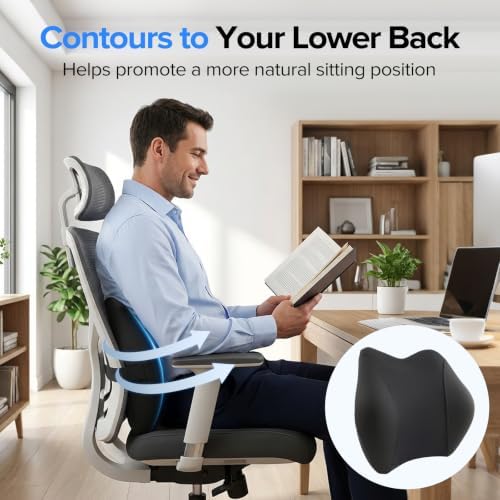 Lumbar Support Pillow for Office Chair, Lower Back Support, Pressure Relief - Image 5