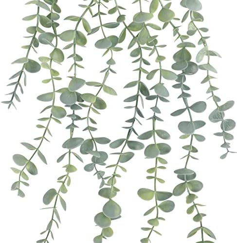 COCOBOO 2 Pcs Artificial Eucalyptus Plants Shelf Hanging Fake Plant in Pot for Wall Bedroom Home Patio Indoor Outdoor Decor - Image 3