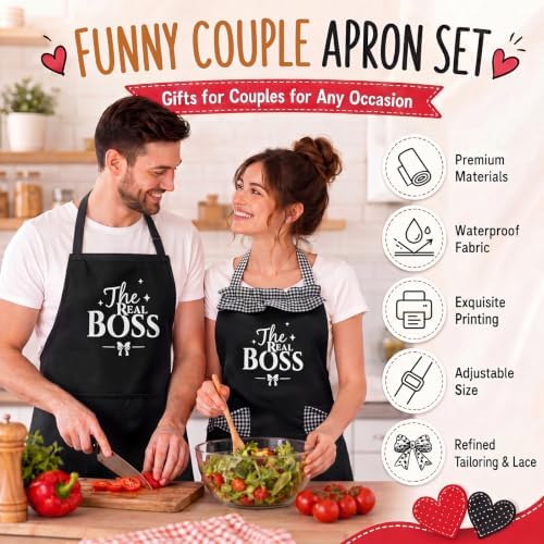 King & Queen Aprons Gift for Couple - Image 3