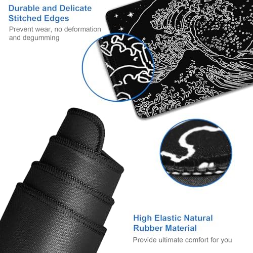 Large Mouse Pad, 31.5x15.7 inch Large Extended Gaming Computer Keyboard Mouse Mat, Water Resist Non-Slip Mousepad Rubber Base Long XXL Mouse Pad for Work & Gaming, Office & Home - Image 5