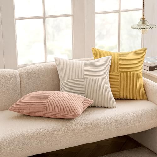 MIULEE Golden Mustard Decorative Lumbar Throw Pillow Covers 12x20 in 2 Pack - Image 5