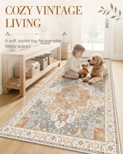 OLANLY 2'6"x12' Washable Runner Rug, Non Slip Carpet for Hallway Kitchen - Image 3