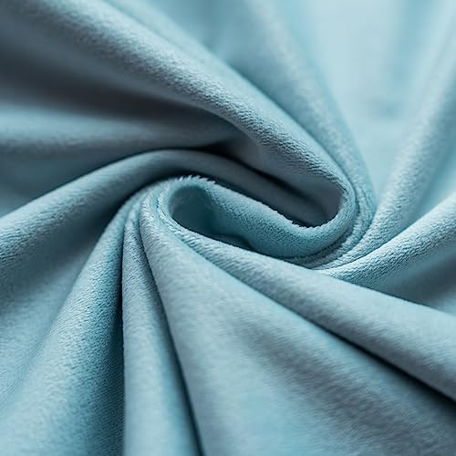 NiNi ALL Babyblue Velvet Throw Pillow Covers 22x22 Pack of 2 Decorative - Image 6