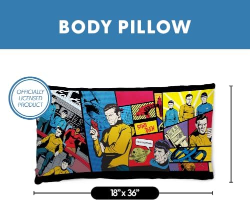 Northwest Star Trek Retro Trek Cloud Body Pillow, Soft Sci-Fi Plush Hugger for Bedroom Decor and Lounging, Officially Licensed, 18x36 Inch - Image 4