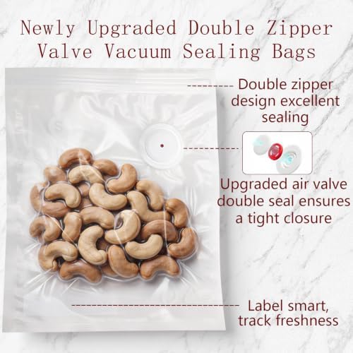 30-Pack Vacuum Sealer Bags Compatible with Chef Preserve – BPA-Free, 15 Medium (10×11 in) + 15 Extra Small (8×8 in), Reusable Leak-Proof Food Storage Bags for Freezer, Microwave & Sous Vide - Image 3