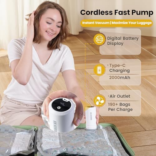 Vacuum Storage Bags with Pump, 21PCS Space Saver Bags for Clothing Travel - Image 6