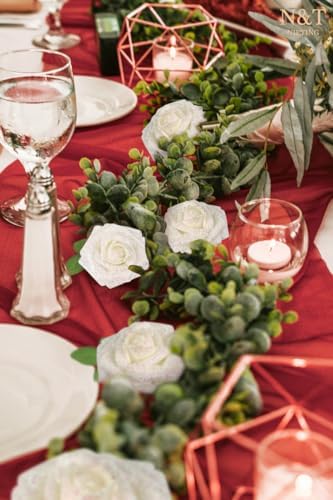 Artificial Roses Flowers Real Touch Fake Roses Flowers Decorations,50Pcs - Image 2