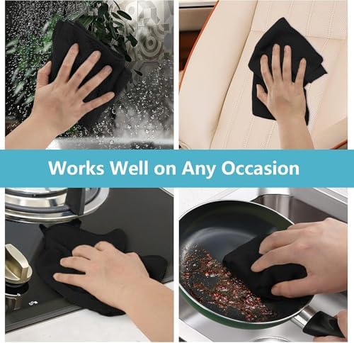 HOMEXCEL 100PK Microfiber Cleaning Cloth, Cleaning Rag for Home, 11.5x11.5 - Image 6