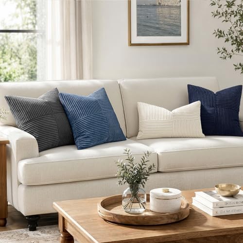 MIULEE Cream White Decorative Lumbar Throw Pillow Covers 12x24 Inch 2 Pack - Image 4