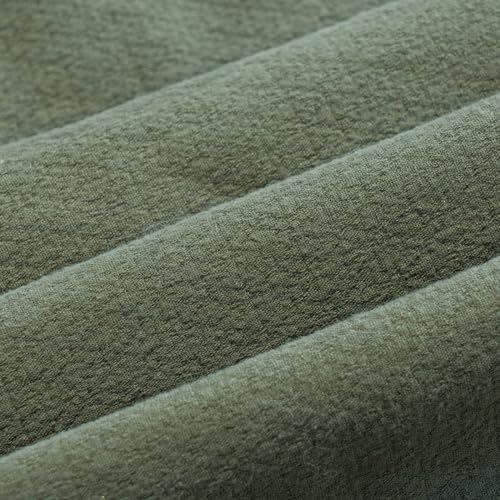 GLORY SEASON Pillow Shams Set of 2 Pure Cotton Champray Ruffled Edge,Thick and Solid Washed Dobby Heavy Fabric (King 20x36 inches) - Image 3