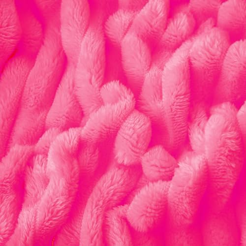 Hot Pink Fleece Throw Blanket 50”×60” for Couch Sofa Livingroom - Image 6