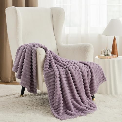 Bedsure Soft Twin XL Blanket for Bed Dorm Light Purple 66"x90" - Image 2