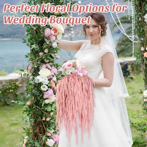Suncalla 12 Pcs Amaranthus Artificial Flower,Pink,24 Inch - Image 2