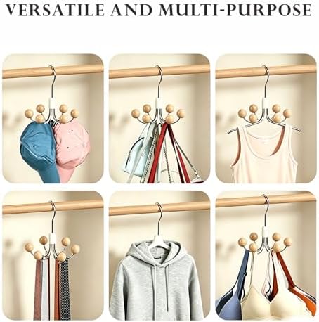 Sweatshirt Hangers with 6 Cedar Balls, Purse Hanger, Scarf Hanger - Image 6