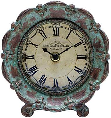 NIKKY HOME Vintage Table Clock Battery Operated for Home Decor by NIKKYHOME