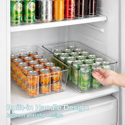 UFORU 5 Pack Clear Plastic Pantry Organizers and Storage with Handles - Image 6